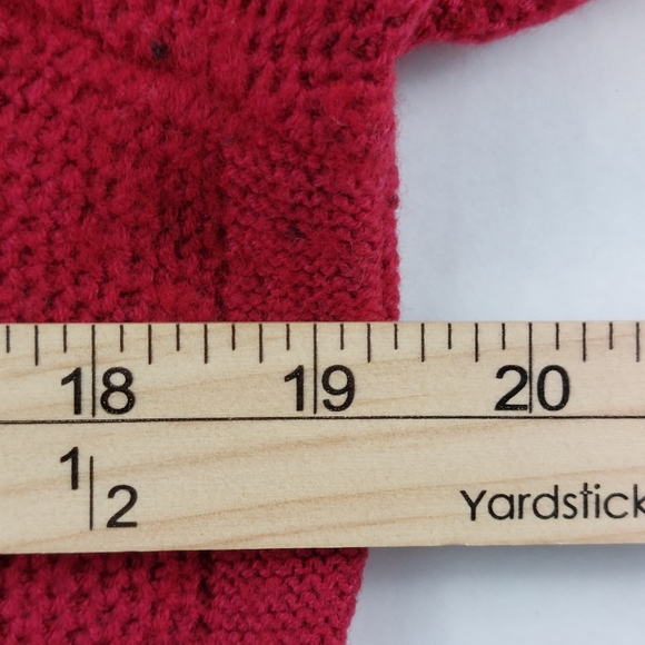 Lucky Brand Sweater Womens Medium Wool Red Knit Side Zipper Turtleneck 7W51350 - Picture 3 of 9